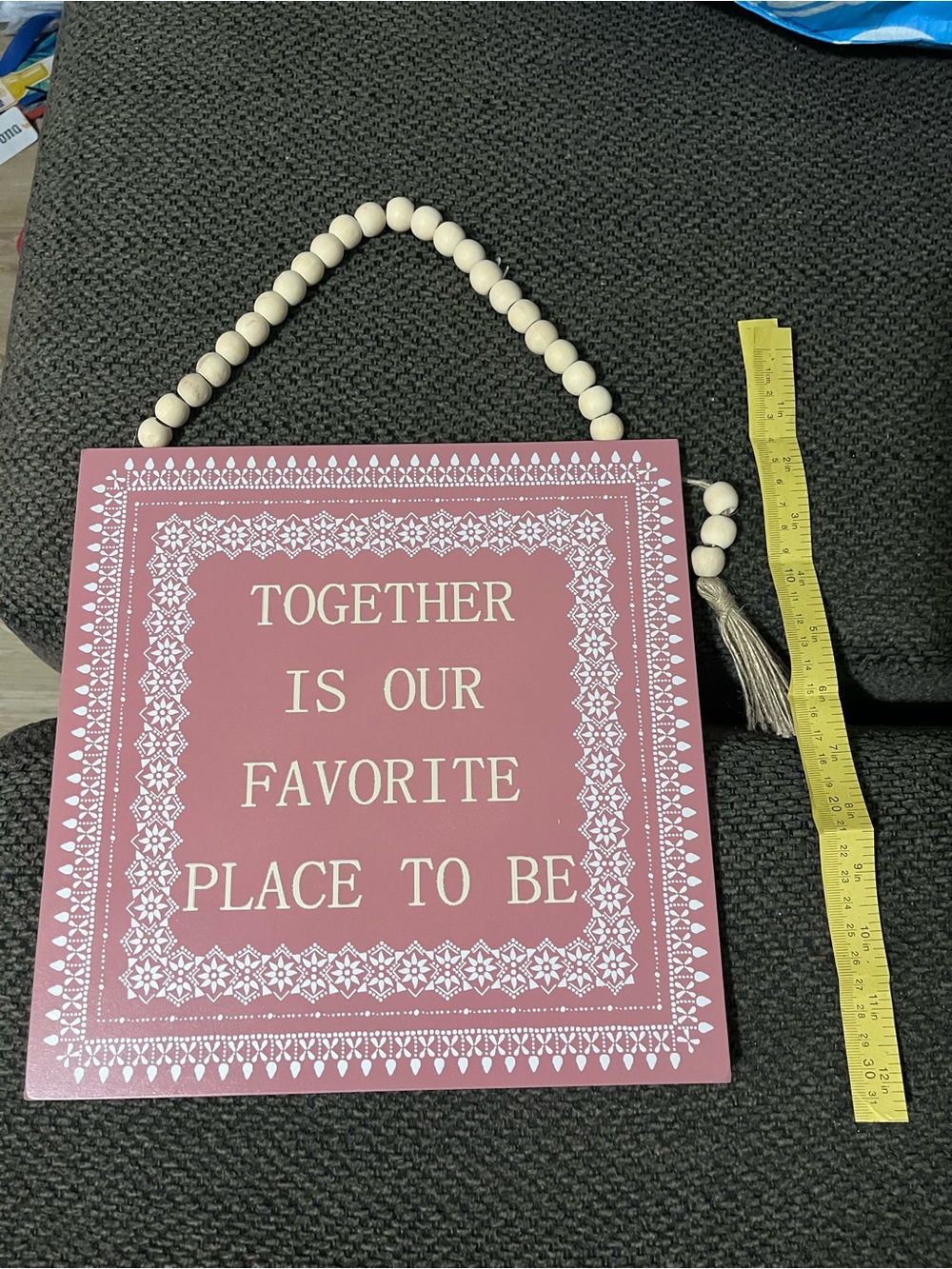 Pink 'Together Is Our Favorite Place To Be' Decorative Wall Plaque